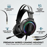 Auriculares con Micrófono HD OEM ODM, Estéreo 3D, USB, RGB, con Cable, para Juegos, para Teléfono Móvil y PC