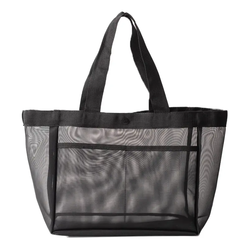 मेष पारदर्शी समुद्र तट बैग खरीदारी बैग बड़ी क्षमता कॉस्मेटिक आयोजक शौचालय टोटे ममी बैग