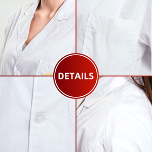 Divisa Ospedaliera Estiva a Maniche Corte per Infermieri, Camice Bianco Unisex, Uniforme Medica <span class=keywords><strong>da</strong></span> <span class=keywords><strong>Lavoro</strong></span> - Product Image 5