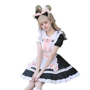 Vestido <span class=keywords><strong>de</strong></span> sirvienta original en blanco y negro, lindo estilo Lolita, uniforme <span class=keywords><strong>de</strong></span> cafetería, <span class=keywords><strong>para</strong></span> mujer, talla <span class=keywords><strong>grande</strong></span> - Product Image 5