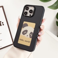 Coque Électronique NFC Intelligente Premium DIY à Encre Électronique pour iPhone 16/15/14/13 Pro Max, Design de Luxe, Projection Photo, Antichoc, en TPU Souple + PC