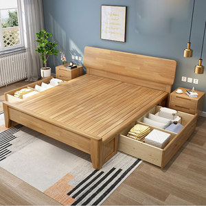 Ensembles <span class=keywords><strong>de</strong></span> meubles <span class=keywords><strong>de</strong></span> chambre à coucher modernes avec <span class=keywords><strong>lit</strong></span> simple et <span class=keywords><strong>lit</strong></span> Queen King avec cadre <span class=keywords><strong>de</strong></span> <span class=keywords><strong>lit</strong></span> en bois massif design mural pour usage domestique - Product Image 1