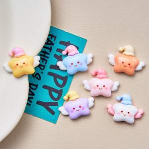 Goodnight Stars DIY dijes de resina hechos a mano Lucite cuentas sueltas nuevo diseño de dibujos animados accesorios de horquilla acrílico plástico Lucite Beads - Product Image 1