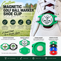 Accessoire de golf en métal en alliage de zinc avec logo émaillé, personnalisé sur mesure, motif animaux de dessin animé (Renard, Panda, Chat, Lapin), utilisable comme marqueur de balle de golf et clip de chaussure