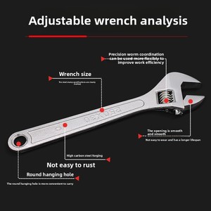 Cấp công nghiệp có thể điều chỉnh cờ lê thiết lập đa chức năng hộ gia đình lớn-mở cao su-tráng công cụ đo lường số liệu bán buôn - Product Image 3