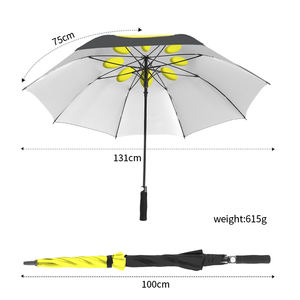 Parapluie de golf grand format à double couche avec 8 ouvertures d'aération, design coupe-vent, protection contre le vent, pour les événements de golf - Product Image 5