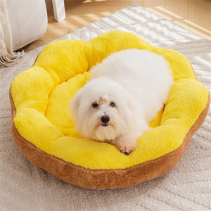 Cama para Mascotas con Diseño de Flor, Suave y Acogedora, Redonda, para Perros/Gatos, Colchoneta para Dormir en Todas las Estaciones, para Perros Pequeños - Product Image 5