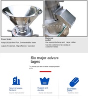 Jinggonghui JM120 Type RVS Colloïdmolen voor noten, botten, modder, fruit, grondstoffen, pinda's, sesam - 220V/380V 2 jaar garantie