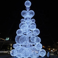 Décoration de centre commercial, éclairage LED géant personnalisé, arbre de Noël artificiel géant