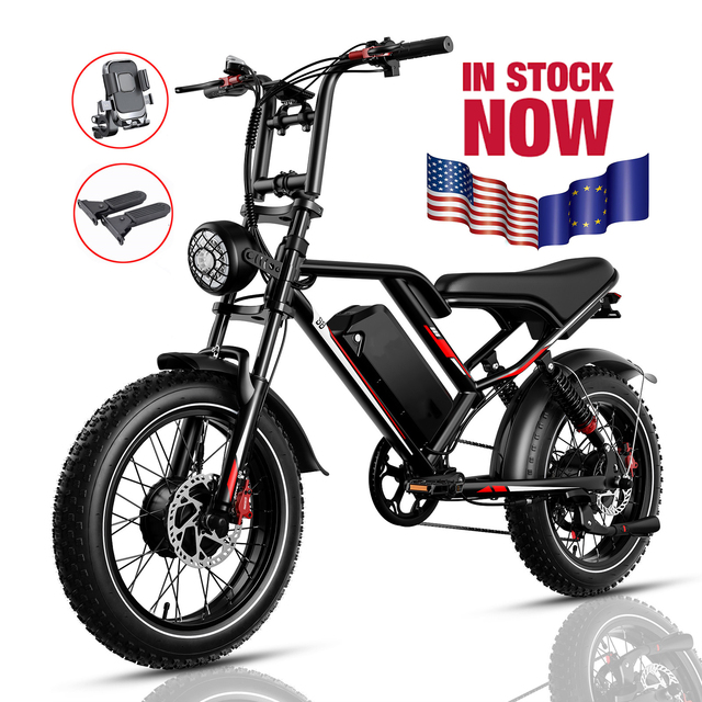 20 Inch USA EU Adult Electric Mountain Bikes S8 V20 Fast Speed Hydraulic Brake City Bicycle Full Suspension E Bike with APP