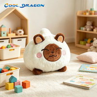 COOL DRAGON Peluche animale de dessin animé Chat Ail et Marmotte Blanche, Jouet pour machine à griffes, Prise en charge de la vente en gros et de la personnalisation