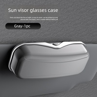 [Marque Privée] Étui à Lunettes de Voiture à Poussoir en ABS pour Pare-Soleil Intérieur, Rangement de Cartes, Étui à Lunettes de Soleil, Clip pour Lunettes de Voiture