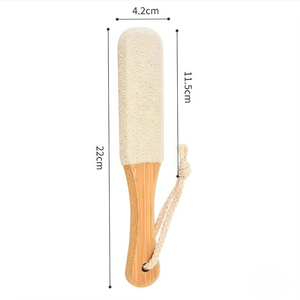 Kit de pédicure en bois de hêtre et bambou avec logo personnalisé, outil pour éliminer les peaux mortes et les callosités - Product Image 6