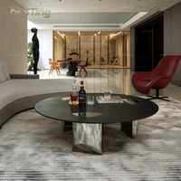 Table basse ronde en verre métallique, salon, 1350x290mm, fabrication personnalisée 10 ans