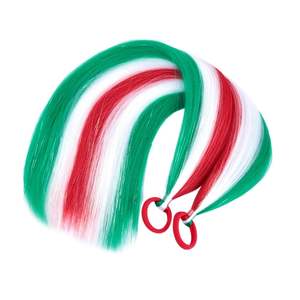 ต่อผมหางม้าสีแดง/ขาว/<span class=keywords><strong>เขียว</strong></span>สำหรั<span class=keywords><strong>บ</strong></span>เด็ก ต่อผมหางม้าแ<span class=keywords><strong>บ</strong></span><span class=keywords><strong>บ</strong></span>มีเส้นใย<span class=keywords><strong>ประกาย</strong></span> พร้อมยางรัดผม หลากสี สำหรับเด็กผู้หญิง - Product Image 2