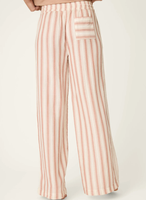 Pantalon de pyjama sur mesure pour femme, 100% coton, teint en fil, à larges rayures