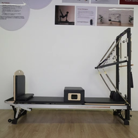 MJD W47 Reformer de Pilates Commercial Semi-élevé et Réglable en Alliage d'Aluminium - Équipement d'Exercice Durable, Multifonctionnel et Sûr pour la Santé