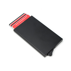 Casekey OEM New Style Auto-Eject Mini Minimalist Men Slim Metal Smart <b>Wallet</b> Aluminum Pop up RFID Blocking Credit Card <b>Holder</b> - Product Image 2