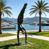 Statue de plongeur en bronze grandeur nature, moderne, personnalisée, pour jardin, piscine, marina, décoration extérieure, sculpture en métal