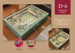 Handcrafted Resin <b>gift</b> Premium Series <b>Gift</b> Box 18.375x11.75 Inch 16 Cavity Tray 4 Jars Artistic Design Business - Product Image 2