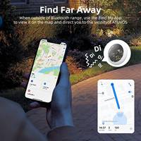 Traceur GPS intelligent certifié MFi, anti-perte, mini localisateur de clés pour portefeuille, sac, carte, compatible avec Apple Find My Device