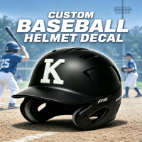 Autocollant 3D en PVC pour casque de baseball, casque de football américain personnalisé 2D, autocollants 3D, patch thermocollant, faible MOQ, délai de livraison de 3 à 7 jours