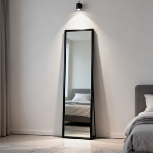 <b>Floor</b> <b>Stand</b> <b>Mirror</b> clear Durable Decorative Frame <b>Mirror</b> Full-length Indoor <b>Mirror</b> Be Used in Bedroom Hotel Home Decor Furniture - Product Image 1