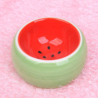 Kleurrijk fruitpatroon keramische hamster voerbak anti-tip voerbak waterbak container voor hamster cavia gerbil