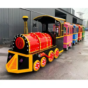 Yueton Wholesale New Design Kids Electric Amusement Park Rides Mini Trackless Train For Sale
