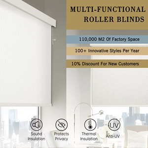 Vente en gros de stores roulants électriques modernes doubles stores romains motorisés occultants pour fenêtres - Product Image 3