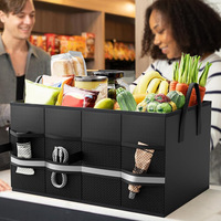 Organisateur de coffre de voiture Amazon en tissu Oxford, boîte de rangement pliable grande capacité, bac de rangement pour hayon de véhicule