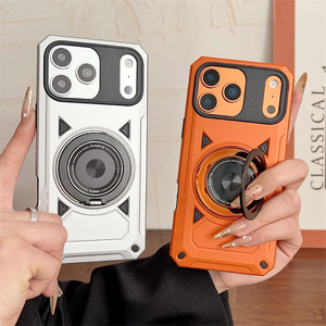 Armor Drop Magnetic holder Mobile <b>Phone</b> case for iPhone 17 16 15 Pro Max bumper stand Strong Shockproof 2 in 1 <b>Ring</b> back Cover - Product Image 3