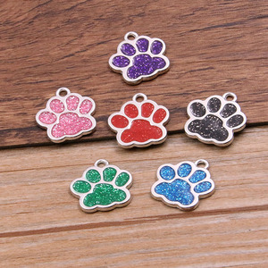 Colgante de Aleación con Forma de Garra de Animal (Perro, Oso, Gato) en Oro KC Blanco, 6 Colores, 16x17mm, para Niños - Product Image 2