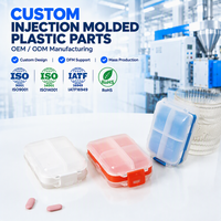 Boîte à pilules pliable portable créative personnalisée à 3 couches en plastique PP, organisateur de médicaments à 8 compartiments pour comprimés