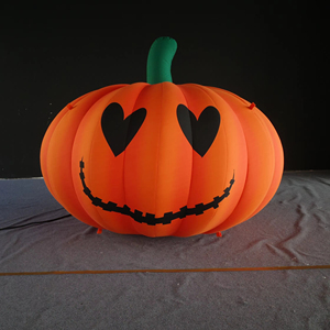 Abóbora Inflável de Halloween para Exterior: Desenho Animado de Terror e Malvadez - Product Image 1