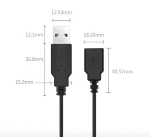High Speed USB 2.0 AM TO AF Extention CABLE 15cm Short Length
