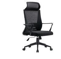 Chaise de bureau ergonomique pour secrétaire, avec accoudoirs métalliques réglables, dossier haut en maille, pivotante, pour bureau à domicile, réunions, directement de l'usine