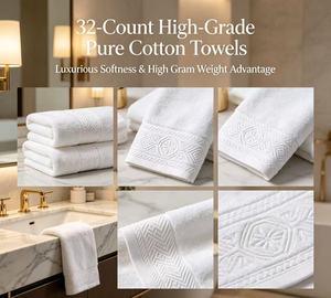 Serviette de bain en coton blanc pour hôtel <span class=keywords><strong>5</strong></span> étoiles, spa, croisière et resort, avec logo personnalisé, jacquard, serviette de plage, tapis de bain - Product Image 6