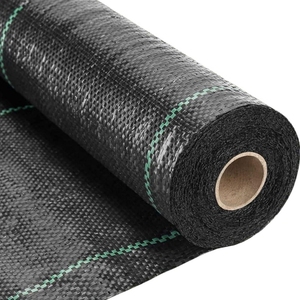 Malla Antihierbas / Manta Plástica para Control de Malezas / Tela para Control de Malezas con Proceso de Tejido 120g Negra para Agricultura - Product Image 1