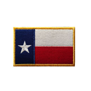 Écusson brodé multicolore drapeau américain Texas avec fixation auto-agrippante - Product Image 6