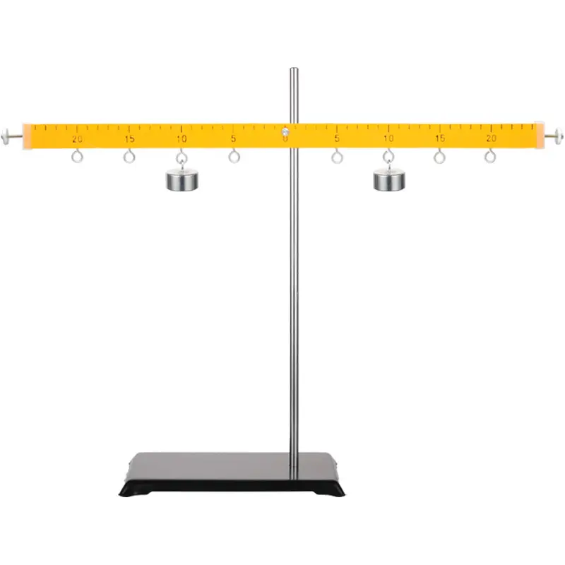 Wooden lever and bracket set with hook lever balance theory demonstrate physical experiment