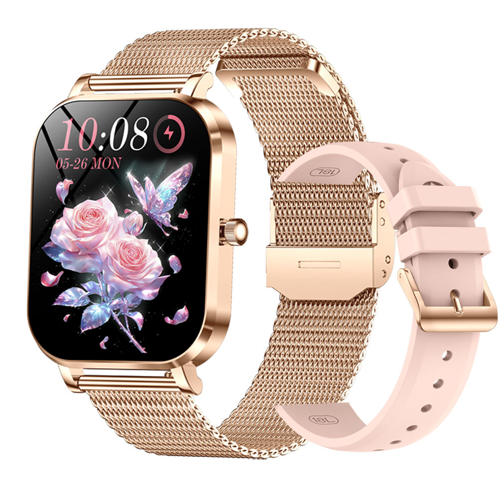 2026 Relojes MK90 Lady's Smart Watch 1.75Inch BT Call Health Monitoring Waterproof Sleep Monitoring Sports Smartwatch for Women