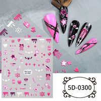 Autocollants 5D pour Ongles : Citrons, Fleurs, Marguerites, Tulipes, Dessins Animés – Décorations pour Manucure DIY, Salons et Vente en Gros