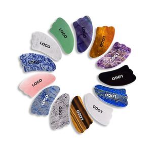 Logotipo personalizado Garra Natural Cuarzo Rosa Verde Aventurina Cristal Facial Jadeíta Jade <span class=keywords><strong>Gua</strong></span> <span class=keywords><strong>Sha</strong></span> Masajeador <span class=keywords><strong>Gua</strong></span> Shua Guasha Herramienta Facial - Product Image 1