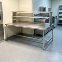 Table d'inspection d'instruments hospitaliers en acier inoxydable moderne personnalisable, simple ou double face, plan de travail médical avec éclairage LED