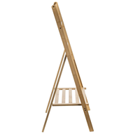 Étagère à couvertures en bambou multifonctionnelle, support décoratif pour couvertures et édredons avec étagère de rangement