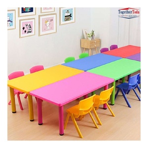 Kids Plastic Table and <b>Chair</b> Set Ergonomic Design Durable Material Classroom Playroom Friendly for Toddlers Young <b>Children</b> - Product Image 4