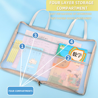 Sac à dos transparent à fermeture éclair pour enfants, sacs à main de haute qualité, sacs cadeaux avec logo, classeur de documents pas cher