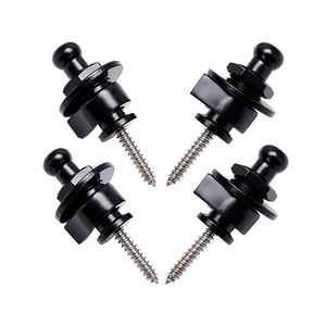 ब्लैक स्किडप्रूफ स्ट्रैपलॉक लॉकिंग पेग्स पिन गिटार बास स्ट्रैप लॉक गिटार स्ट्रैप बटन - Product Image 3