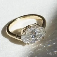 Bague de fiançailles solitaire ovale croisée de 3 carats en diamant de laboratoire, or massif 10K/14K/18K, certifiée IGI CVD/HPHT, personnalisable